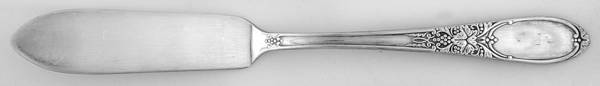 Burgundy-Champagne (Silverplate, 1934) Flat Handle Master Butter Knife