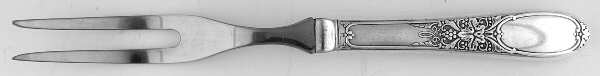 Burgundy-Champagne (Silverplate, 1934) Small Steak Carving Fork with Stainless Prongs