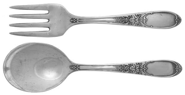 Burgundy-Champagne (Silverplate, 1934) 2 Pc Baby Set (BF, BS)