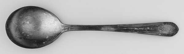 California Blossom (Silverplate, 1941) Round Bowl Soup Spoon (Gumbo)
