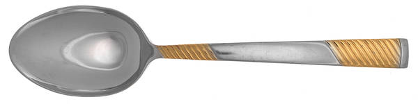 Calypso (Stainless, Gold Accent) Tablespoon (Serving Spoon)