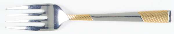 Calypso (Stainless, Gold Accent) Individual Salad Fork by International Silver
