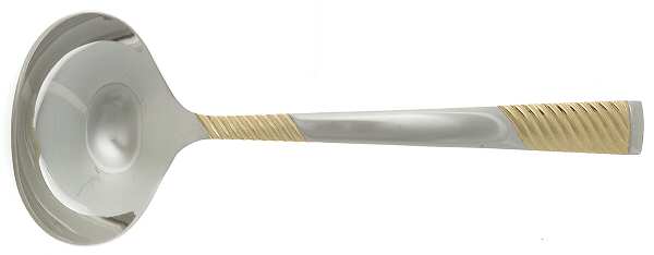 Calypso (Stainless, Gold Accent) Solid Gravy Ladle