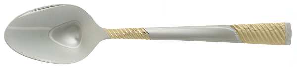 Calypso (Stainless, Gold Accent) Place/Oval Soup Spoon