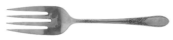 Cameo (Sterling, 1936) Medium Solid Cold Meat Serving Fork