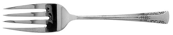 Camelia (Silverplate, 1940) Medium Solid Cold Meat Serving Fork