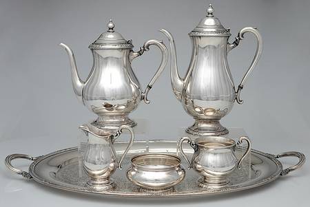 Camille (Silverplate, Hollowware) 6 Piece Tea Set (PCP, PTP, PCR, PSUB, PWB, WT22)