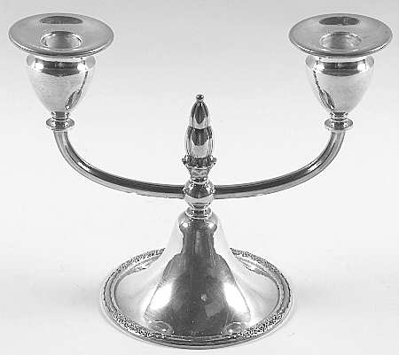 Camille (Silverplate, Hollowware) Small Plated 2-Light Candelabra