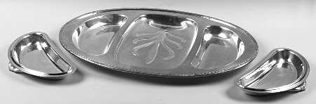 Camille (Silverplate, Hollowware) 3-Part Plated Platter with Cover