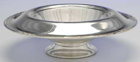 Camille (Silverplate, Hollowware) Round Silver Plate Centerpiece, No Flower Arranger