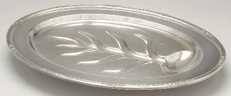 Camille (Silverplate, Hollowware) Medium Plated Meat Platter with Well