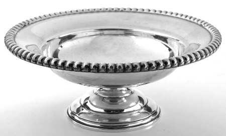 Candlewick (Sterling, Hollowware) Round Weighted Compote (Height X Width)