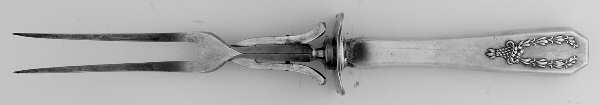 Carolina (Silverplate, 1914) Small Steak Carving Fork with Stainless Prongs