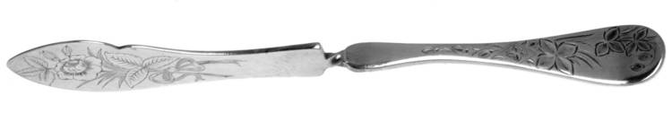 Cardinal (Silverplate, 1888) Flat Twisted Handle Master Butter Knife