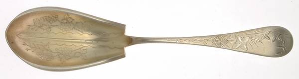 Cardinal (Silverplate, 1888) Bright Cut Preserve Spoon