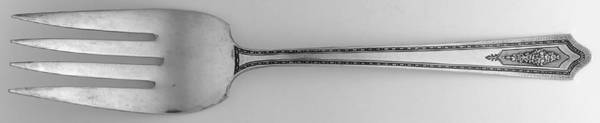 Carmen (Silverplate, 1927) Medium Solid Cold Meat Serving Fork