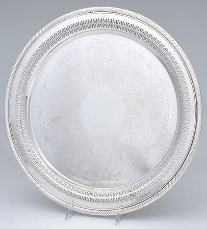 Castleton (Silverplate, Hollowware) 15" Pierced Round Tray
