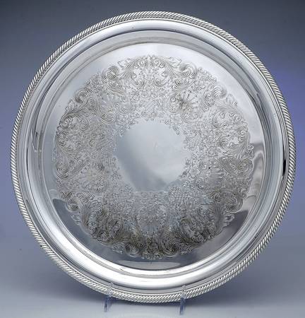 Castleton (Silverplate, Hollowware) Round Silverplate Tray