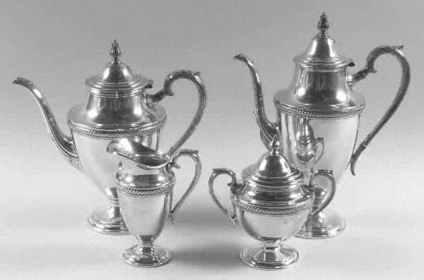 Castleton (Silverplate, Hollowware) (4 Piece) Silverplate Tea Set