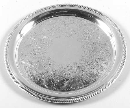 Castleton (Silverplate, Hollowware) Small Chased Round Tray