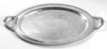 Castleton (Silverplate, Hollowware) Small Silverplate Waiter Tray