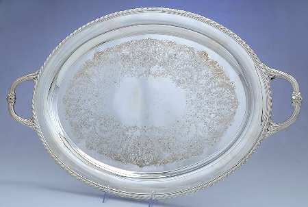 Castleton (Silverplate, Hollowware) Medium Silverplate Waiter Tray