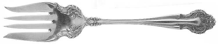 Cedric (Silverplate, 1906) Medium Solid Cold Meat Serving Fork