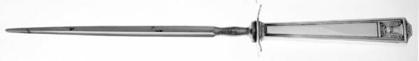Century (Silverplate, 1923) Large Roast Steel Rod Knife Sharpener by International Silver