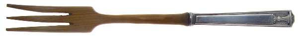 Century (Silverplate, 1923) Salad Serving Fork with Wooden Prongs