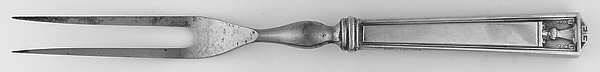 Century (Silverplate, 1923) Small Steak Carving Fork with Stainless Prongs by International Silver