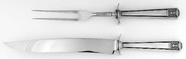 Century (Silverplate, 1923) Large 2-Piece Roast Carving Set w/Stainless Blade