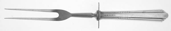 Charm (Silverplate, 1929) Large Stainless-Prong Roast Carving Fork
