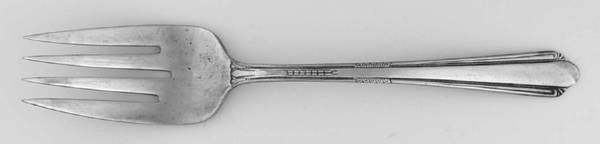 Charm (Silverplate, 1929) Large Solid Cold Meat Serving Fork by International Silver