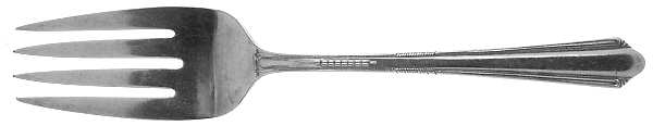 Charm (Silverplate, 1929) Medium Solid Cold Meat Serving Fork