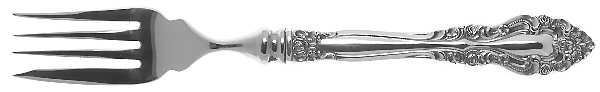 Charmaine (Sterling, 1979) Individual Hollow Fish Fork, Stainless Tines