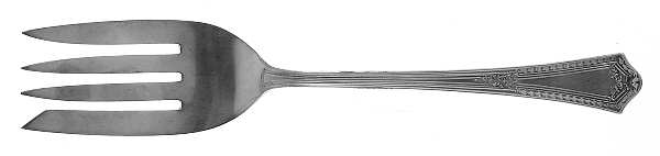 Chesterfield (Sterling, 1914) Medium Solid Cold Meat Serving Fork