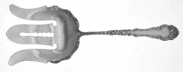 Chevalier (Silverplate, 1895) Large Solid Asparagus Serving Fork