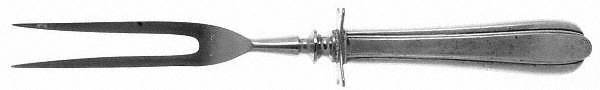 Chimes (Sterling, 1938, No Monograms) Small Steak Carving Fork with Stainless Prongs
