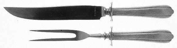 Chimes (Sterling, 1938, No Monograms) Small Steak 2-Piece Carving Set w/Stainless Blade