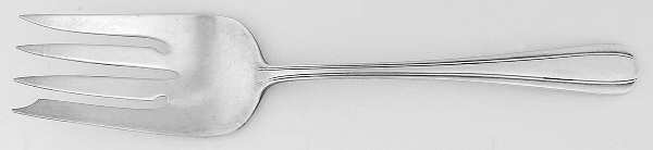 Chimes (Sterling, 1938, No Monograms) Medium Solid Cold Meat Serving Fork