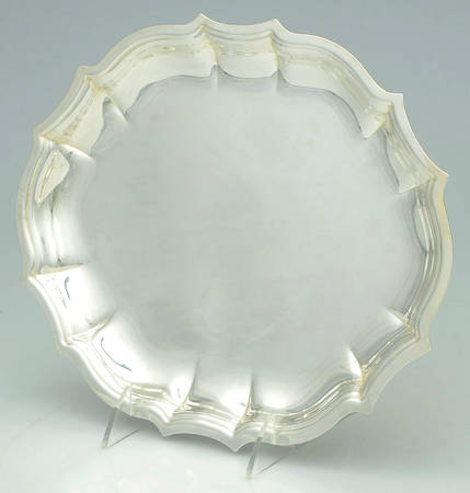 Chippendale (Silverplate, Hollowware, Four Toe) Extra Small Silverplate Oval Tray
