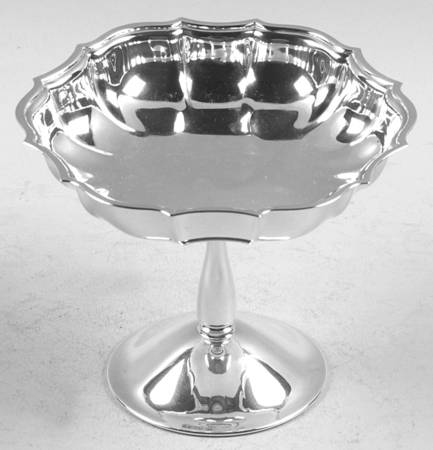 Chippendale (Silverplate, Hollowware, Four Toe) Small Silverplate Compote