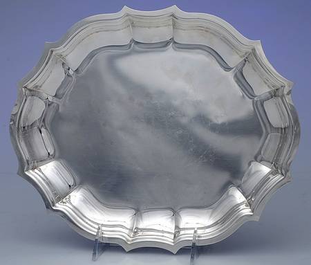 Chippendale (Silverplate, Hollowware, Four Toe) Extra Small Silverplate Oval Tray