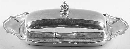 Chippendale (Silverplate, Hollowware, Four Toe) 1/4 Pound Covered Butter & Liner by International Silver