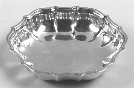 Chippendale (Silverplate, Hollowware, Four Toe) Small Silverplate Bon Bon Bowl