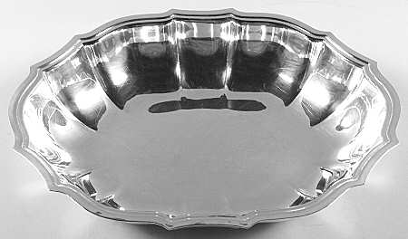 Chippendale (Silverplate, Hollowware, Four Toe) Silverplate Oval Vegetable Bowl