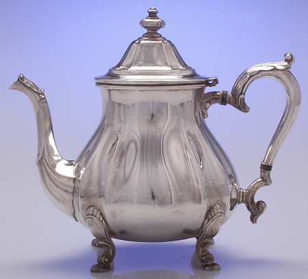 Chippendale (Silverplate, Hollowware, Four Toe) Teapot