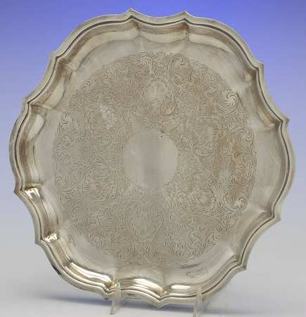 Chippendale (Silverplate, Hollowware, Four Toe) 13" Round Tray