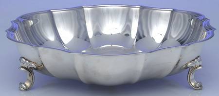 Chippendale (Silverplate, Hollowware, Four Toe) Footed Round Vegetable Bowl