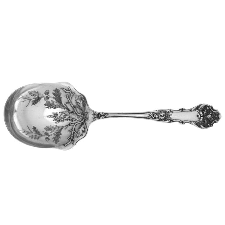 Charter Oak (Silverplate, 1906) Bright Cut Berry/Casserole Spoon